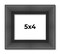 Photo Size Refined Black Picture Frame - UV Acrylic, Foam Board Backing, Hanging Hardware